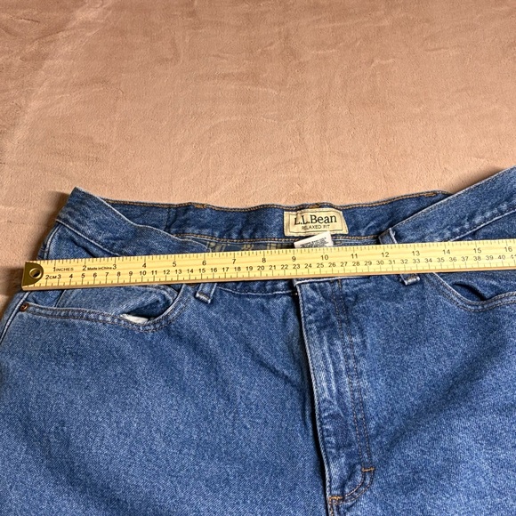 L.L.Bean Flannel Lined Relaxed Fit Jeans Outdoor Workwear Pants Men’s 38x32 - Picture 5 of 10